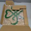 RESACO St Patricks Day Decorations Shamrock Decorations Shamrock Wreath Irish Celtic Gift for St Patty's Day Lucky Shamrock Ornaments for Front Door Bathroom Laundry Room Home Office (Green)