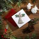 Capoda Angel Christmas Tree Ornaments Sister Angels Gifts with Sisters Are Bonded Together by Heartstrings Words and Gift Box Bag for Friend Sister Gift Holiday Christmas Tree Decorations