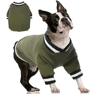 FUAMEY Dog Pullover Sweatshirt，Dog Winter Sweaters Warm Dog Clothes Dog Vest Thick Puppy Pullover Soft Pet Fleece Sweater Cute Doggie Boy Girl Outfit for Small Medium Dogs Green M