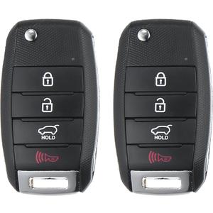X AUTOHAUX 2pcs 4 Button Proximity Smart Car Keyless Entry Remote Control Key Fob for Kia Soul 2014-2019 SUV 433MHz 60 Chip OSLOKA-875T FSK 95430-B2100 95430B2100 Only Fit for PSD