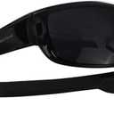 PLOPLO Super Dark Black Sunglasses Biker Rider Wrap Around Sport Sunglass UV400 Protection For Sensitive Eyes