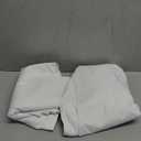 Guken White Linen Blackout Curtains 90 Inch Length 2 Panels Set for Living Room Bedroom Back Tab Thermal Insulated 100% Black Out Linen Drapes 90 Inches Long Pure White