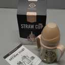 GROSMIMI Spill Proof no Spill Magic Sippy Cup with Straw with Handle for Baby and Toddlers, Customizable, PPSU, BPA Free 6 oz (Peach)