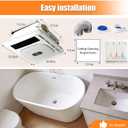 Bathroom exhaust fan with heater&Bathroom exhaust fan with bluetooth speaker,5 in 1 Multi-function,Instantaneous heating,Strong wind,Silent operation,3 color lighting,Dynamic music,Plug and play