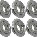 Happy Tree (6 Pack) 3/4" IPS Fire Sprinkler Head Escutcheon Plate Standard Cover Trim Ring Two Piece Rosette Chrome Fire Sprinkler Covers for Ceiling