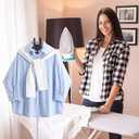 Abiglifty 34-63 Inch Adjustable T Shirt Display Adult for Vendors, Portable Hanging Black Metal Clothes Display, Hanger Rack for Clothing Dress