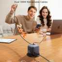 JOYROOM 5-in-1 USB C Charging Station, 140W Ultra-Fast 5-Port Desktop Charger with Dual Retractable 100W USB-C Cables (2.6ft), 1.54 Smart LCD Power Display for MacBook, iPhone, Home & Office
