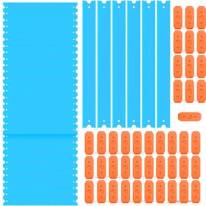 Replacement Track Set Building Pieces for Hot Wheels Toy Cars 86-Piece Straight Track Set, Connectors Included, 40 Feet of Track (Blue)