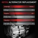 L4 2.4L 100Amp New ASTOU Alternator fit for Toyota Camry 2007 2008 2009, Corolla 2009 2010, for Pontiac Vibe 2009 2010 OEM Alternator Replace# 11195 AL3321X 104210-4880