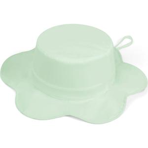 Baby Girl Sun Hat Infant Summer Beach Hats with UPF 50+ Toddler with Wide Brim Strap Outdoor Bucket Hat (Green)