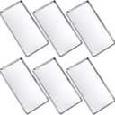 6 Pcs Baking Stainless Steel Cookie Sheet Small Metal Sheet Pans Professional Rectangle Oven Trays Kitchen Baking Cooking Oven and Toaster, Dishwasher Safe(13.58 x 8.46 Inches)