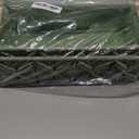 HOSROOME Macrame Boho Decor Baskets for Organizing Woven Decorative Basket for Countertop Toilet Paper Basket for Tank Top for Home Decor Bedroom Nursery Livingroom Entryway (Set of 2,Green)