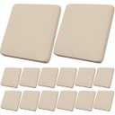 DREAHOTEXTIL 14Pcs Outdoor Cushion Covers, Patio Cushion Covers, Stretch Elastic Slipcovers, Replacement Washable & Reusable Furniture Protector for Patio Couch (Beige, Cover Only)