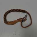 Mile High Life Rope Dog Collar | Durable Braided Cotton Rope Collars | Genuine Leather Collar w Metal Pin Buckle | Classic Puppy Collars for Dog (Dark Brown) (Small (Pack of 1), Dark Brown)