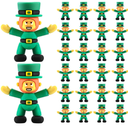 Hanaive 24 Pcs St Patricks Day Leprechaun Figurine Mini Leprechaun Toys PVC Miniature Irish Figurines Green Decor for St Patricks Day Party Hide and Seek Garden Table Decorations, 2.4 x 2.4 Inche