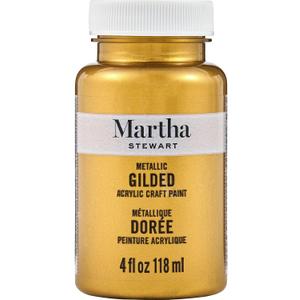 Martha Stewart Gilded Metallic Acrylic Craft Paint, Gold, 4 fl oz