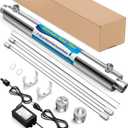 UV Water Filter Whole House, 1" MNPT, 55W Water Purifier System for Under Sink Water Filter, 120V 12GPM for Water Purity +1 Extra Bulb