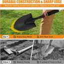 Garden Shovels for Digging, 31 Inch Small Shovel, Heavy Duty Metal Digging Shovel with D-Handle Grip, Short Kids Shovels for Digging, Mini Spade Shovel for Gardening, Camping, Beach, Car, Snow Removal