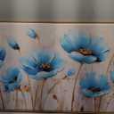 Wall Art Modern Artwork Canvas Painting Blue flowers Trees Wall Decor for Living Room Bedroom Dining Room Home Office Decor 20"x40"(50CMx100CM) with Framed