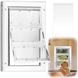 Aluminum Airseal Large Dog Door for Door,Magnetic Clear Doggy Door Flap