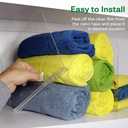 Bee Neat Closet Organization with Acrylic Clear Shelf Dividers - Closet Shelf Organizer for Clothes, Towels, Sweaters, Purses, and Books - Shelf Separators - 2 Pack (8" Tall 11 " Deep)