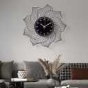 22 Inch Flower Wall Clock, Silent Non-Ticking Battery Operated Modern Decorative Metal Wall Clocks for Living Room, Bedroom, Kitchen, Office
