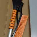 EcoNour 27" Aluminum Ice Scrapers for Car Windshield | Car Snow Scraper Window and Snow Brush with Ergonomic Foam Grip Winter Accessories (Orange)