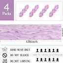 4 Pack Lavender Cheesecloth Table Runner 20 x 120 inch Gauze Table Runners 10 FT Long,Semi Sheer Boho Cheese Cloth Fabric Table Runner Bulk for Wedding,Party,Baby Shower,Bridal Shower Decoration