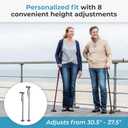 HurryCane Freedom Edition Foldable Walking Cane with T Handle