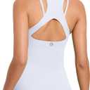 RUNNING GIRL Tank Tops with Built in Bras, Racerback Activewear Yoga Workout Tops for Women(White_M) 
