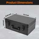 HESTECH 140+ Graded Card Storage Box, 4 Row Graded Card Case,Slab Case Includes 4 Foam Inserts,Sports Card Case Fits PSA,CSG,GMA,HGA,Sports Cards and Toploaders