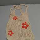 AIYUENCICI Crochet Tote, Fairy Hobo for Women - Y2k Purse, Knitted Shoulder Bag for Girls - Mesh Beach Bags (Beige)