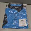 LULY YANG DSP Men's Active Polo - Short Sleeve (Blue, XXL)