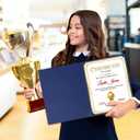 Certificate Holders, Navy Blue Certificate Frame Diploma Holders with Gold Foil Border for Letter Size 8.5x11 inch Award Certificates, 30packs