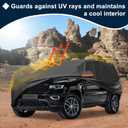 Car Cover Waterproof Custom Fit for Jeep Grand Cherokee 2011-2023 All Weather for Automobiles Outdoor Snow Sun Dust UV Protection Full Exterior Cover with Door Zipper