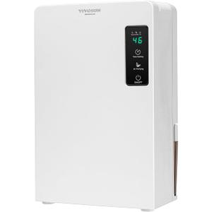 VIVOSUN Electric Mini Dehumidifier, Ultra-Quiet Auto Defrost Dehumidifier with Timer, 2200ML Water Tank and Drain Hose for Basement or Closets, Bedrooms, Showers, and Other Small Rooms