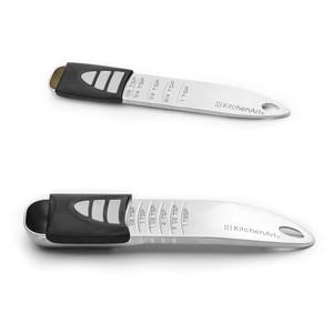 KitchenArt Stainless Steel Pro Sliding Adjust-A-Tablespoon and Teaspoon, Adjustable Measuring Spoon, Set of 1