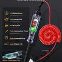 Automotive Test Light with 5-120V LED Digital Voltage Display, Circuit Tester Automotive with Voltmeter & Dual Color Polarity Indicator, Electrical Test Pen with Long Probe for Car RV Fuse Checker