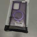 Compatible with Samsung Galaxy S22 Ultra Case with Magnetic Ring Stand, Military Drop Protection, Anti-Scratch/Anti-Fingerprint Translucent Matte Case for Samsung S22 Ultra (Purple)