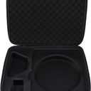 Satellite Hard Carry Case EVA Foam Carrying Travel Compatible with Mini, for Mini Dish, Kickstand, Power Adapter, Pipe Cables Kit Portable Double Layer Shock