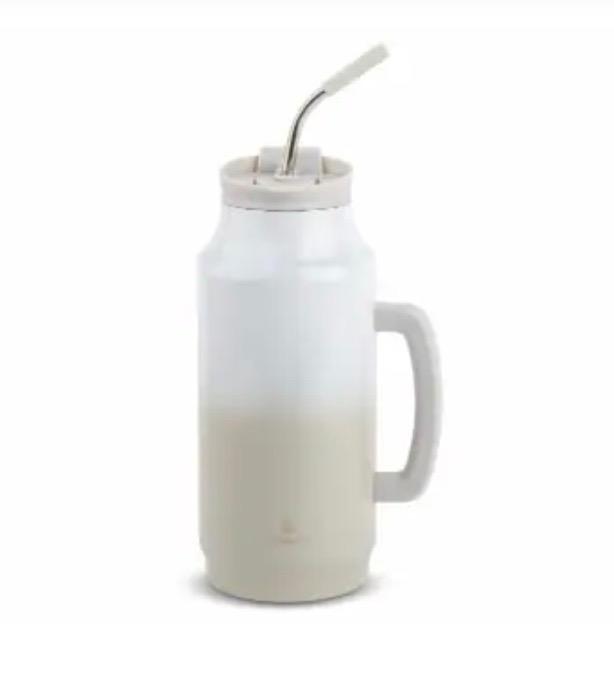 MANNA Poseidon Stainless Steel Timber 64Oz White & Grey