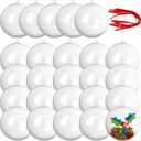 Joiedomi Mini Christmas 25 Pcs Clear Plastic Fillable Ball, 2.76 inches Ball Ornaments for Christmas Tree Hanging Decorations Indoor, Xmas Party Favors Supplies Presents