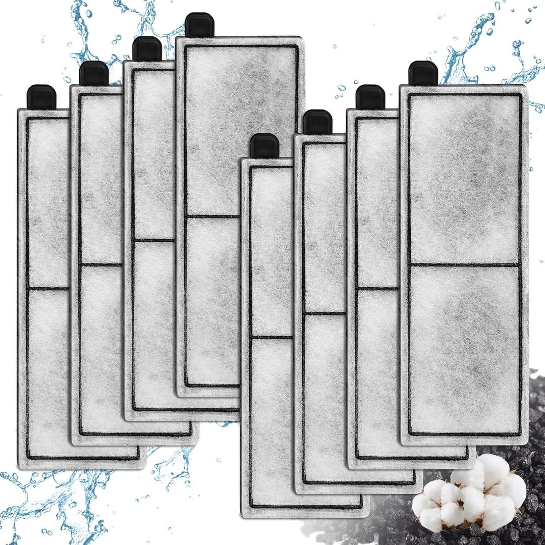 8 Pcs RF-L Fish Tank Filter Cartridges for Topfin L Retreat Filters,Aquarium Replacement Large Filter Cartridge with Carbon Compatible with Top Fin Desktop Aquariums with Large Retreat Filter
