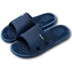 Massage Slippers for Women Men Acupressure Foot Plantar Fasciitis Sliders House Ladies Reflexology Sandals Shower Shoes Non-Slip Quick Drying Pool Beach Indoor Outdoor (8-8.5 Women/7-7.5 Men, Blue)