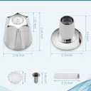 Bathtub& Shower 3-Handle Remodel/Rebuild Trim Kit Replacement for Price Pfister Verve, 3 Knob Metal HandleChrome