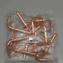 Pack of 10 Copper Stub Out Elbows with Wall Flange Stub Out 1/2-6inch Lengh- Easy to Install, Lead-Free-PEX-B,C Stub Out Accessories,Barb Crimp PEX-B Copper Stub Out Elbow with Wall Flange.
