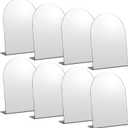 Colingmill 8 Pcs Counter Top Desk Mirror 7 x 9 Inch Freestanding Makeup Mirror for Desk Acrylic Mirror Arch Single Sided Vanity Mirror for Table Office Home Bathroom Bedroom Dorm