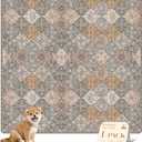 nunubaby Washable Pee Pads for Dogs, Stylish, Non-Slip and Leak-Proof Pee Pads. Reusable Potty Pads for Dogs for Crates and Floors.(Brown/Multi, 72" x72" ) (72x72 Inch (Pack of 1))