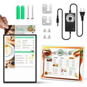 11x17 Tabletop LED Sign Holder Light Up Menu Board Backlit Poster Advertising Display Light Box for Restaurant, Bar, Hotel, Events, Store, Office, Wedding (Black)