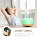 Aromatherapy Essential Oil Diffuser for Room: Colorful Aroma Air Humidifier with Adjustable Cool Mist Mode, Waterless Auto Off Ultrasonic Diffusers for Large Small Room Home Office 500ML